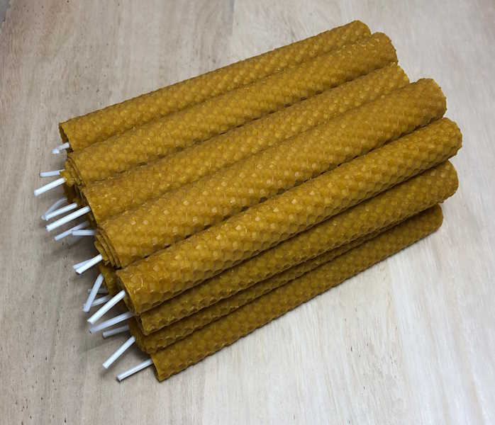 Pack 20 velas de miel 17 cm